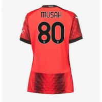 Dres AC Milan Yunus Musah #80 Domáci pre Ženy 2023-24 Krátky Rukáv